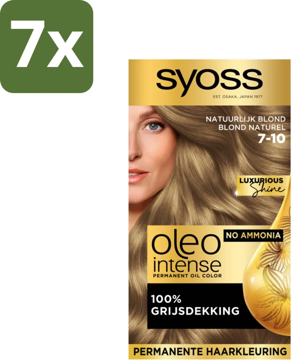 SYOSS Oleo Intense Haarverf 7-10 Natuurlijk Blond - 805ml