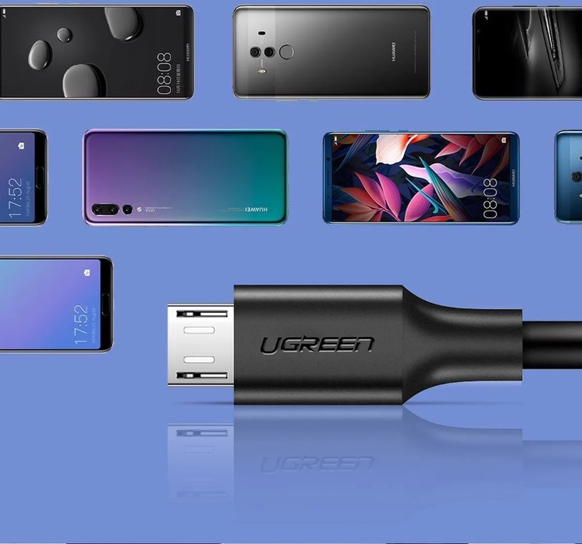UGREEN Micro USB Kabel 2A 2m - Zwart