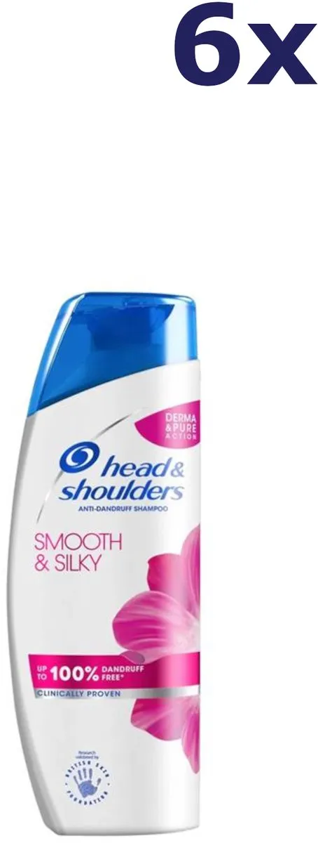 Head & Shoulders Smooth & Silky Shampoo - 6x250ml