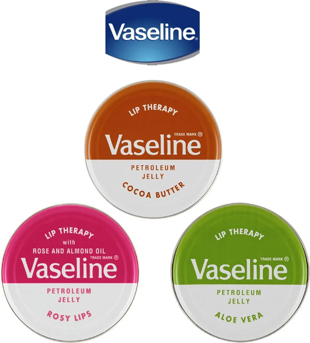 Vaseline Lip Therapy 3-delig