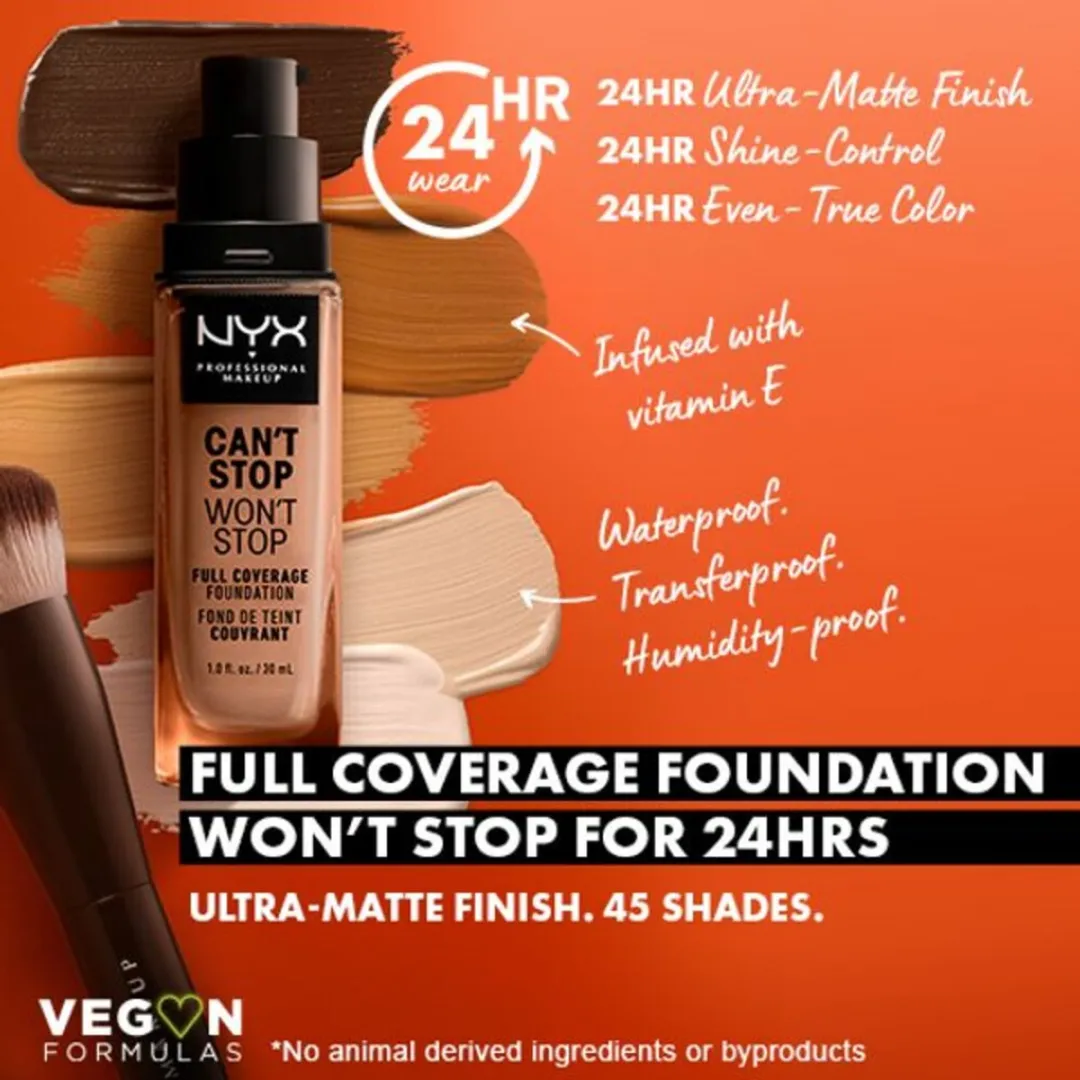 NYX Can't Stop Won't Stop Foundation Buff - 30ml