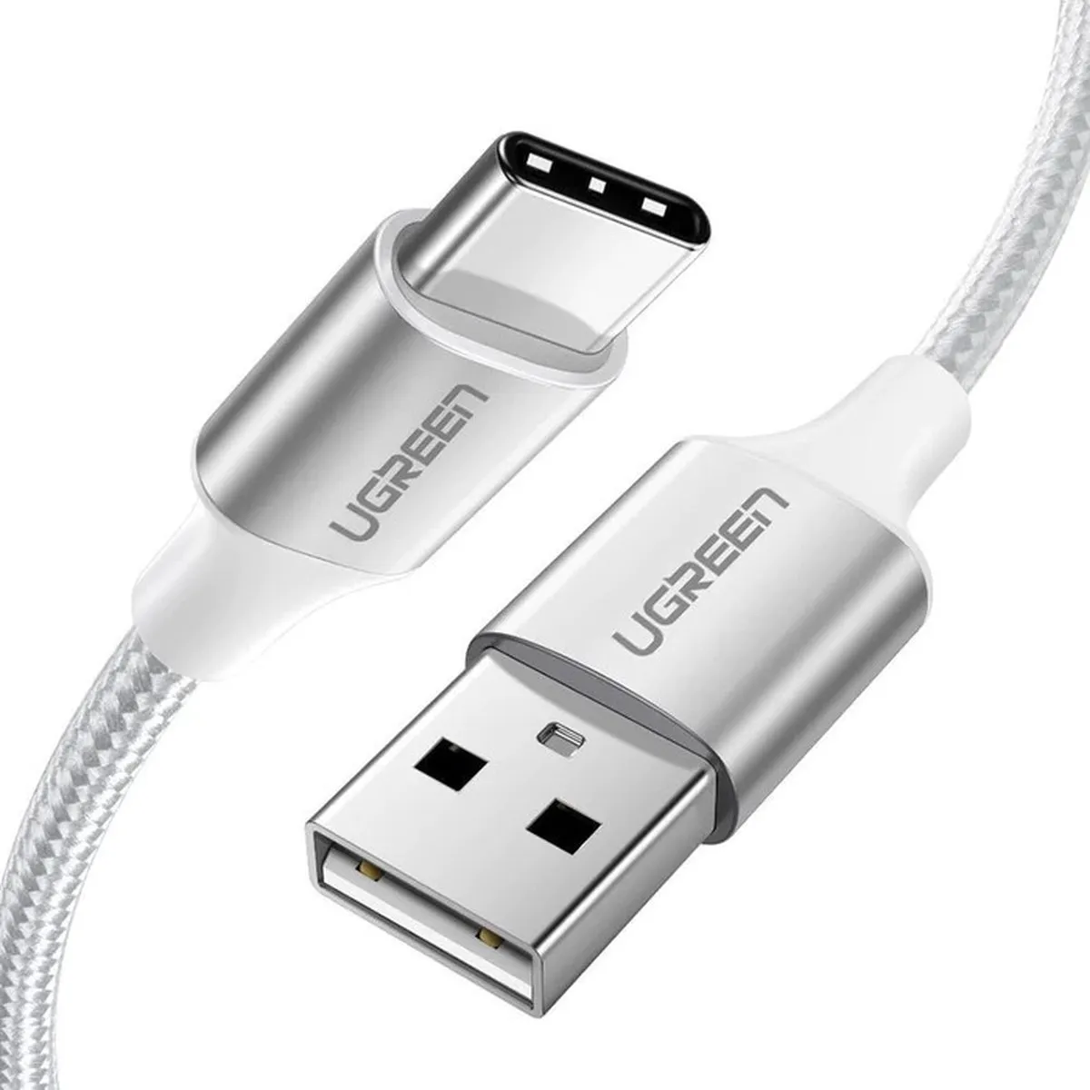 UGREEN 60130 USB-A naar USB-C Kabel - 3A Snelladen - 0.5m - Zilvergrijs - afbeelding 5 van 5