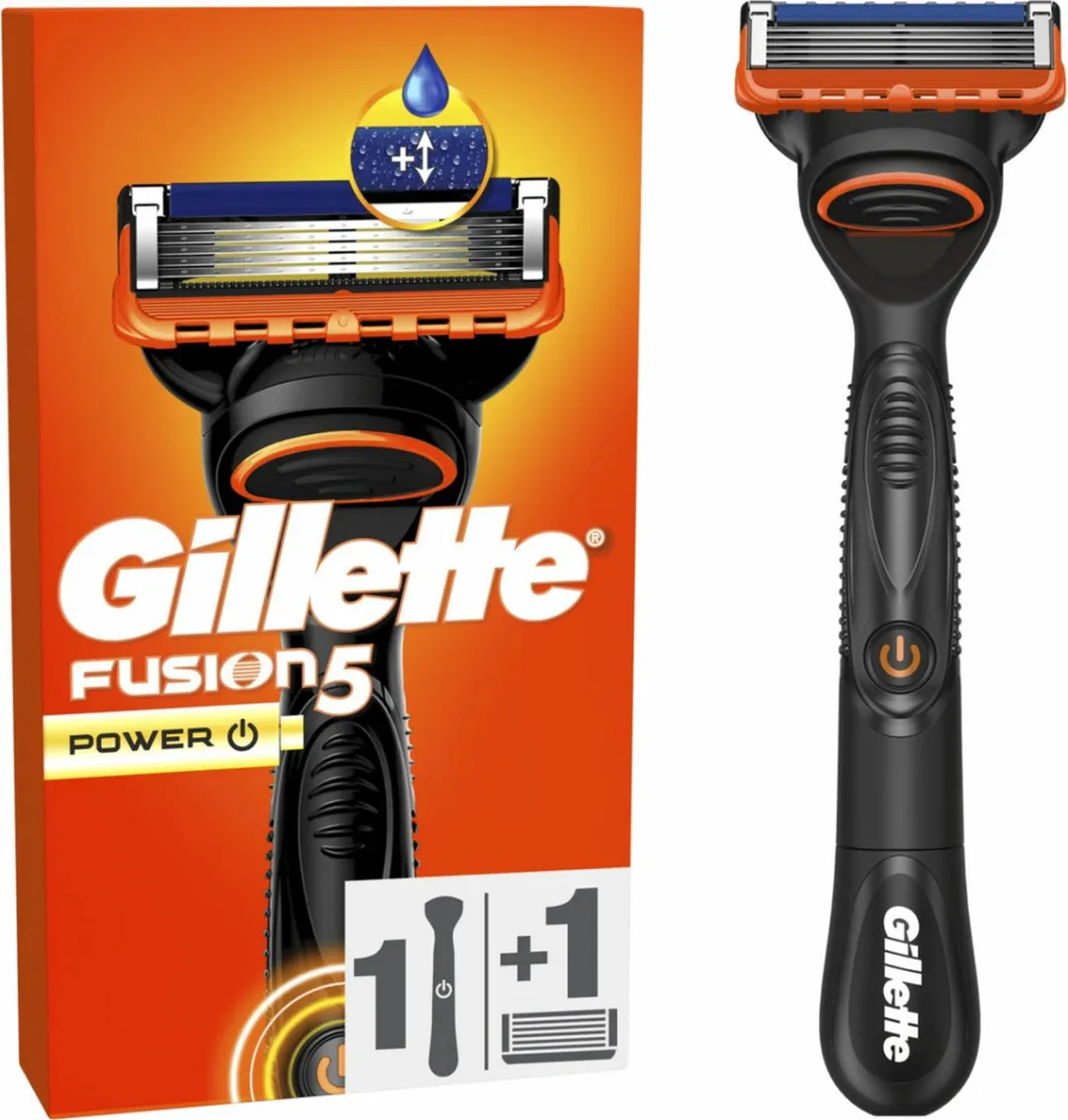 Gillette Fusion 5 Power Scheermes - 5 Bladen - Oranje/Zwart