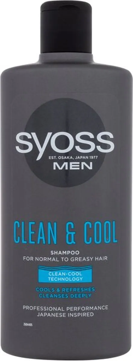 Syoss Men Shampoo 500ml - Normaal tot vet haar - afbeelding 2 van 3