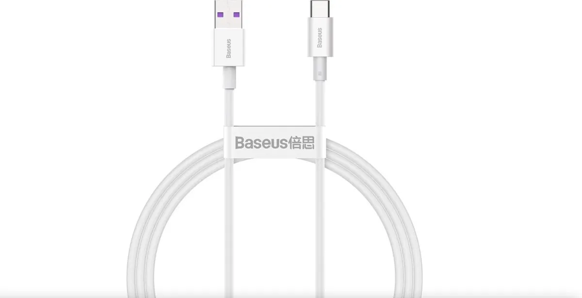 Baseus Superior USB Type-C Kabel 66W 6A 1m - Wit
