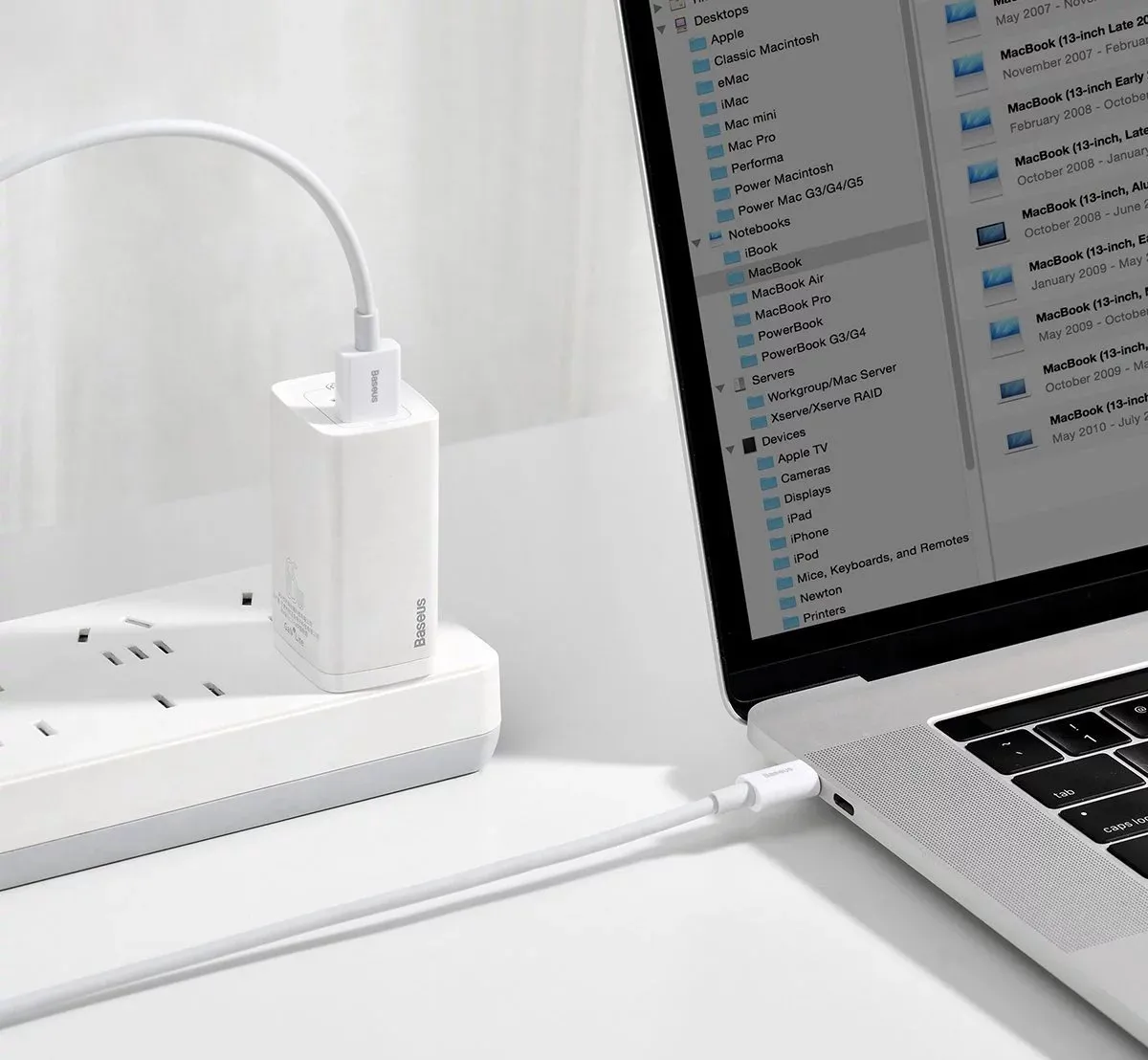 Baseus Superior USB Type-C Kabel 66W 6A 1m - Wit