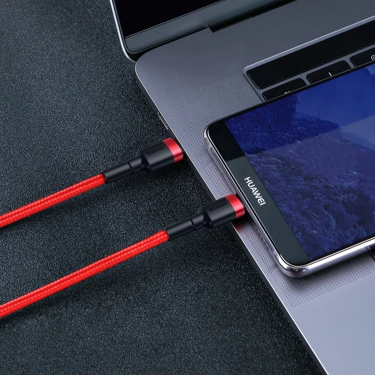 Baseus Cafule USB-C Kabel 60W PD2.0 1m - Rood