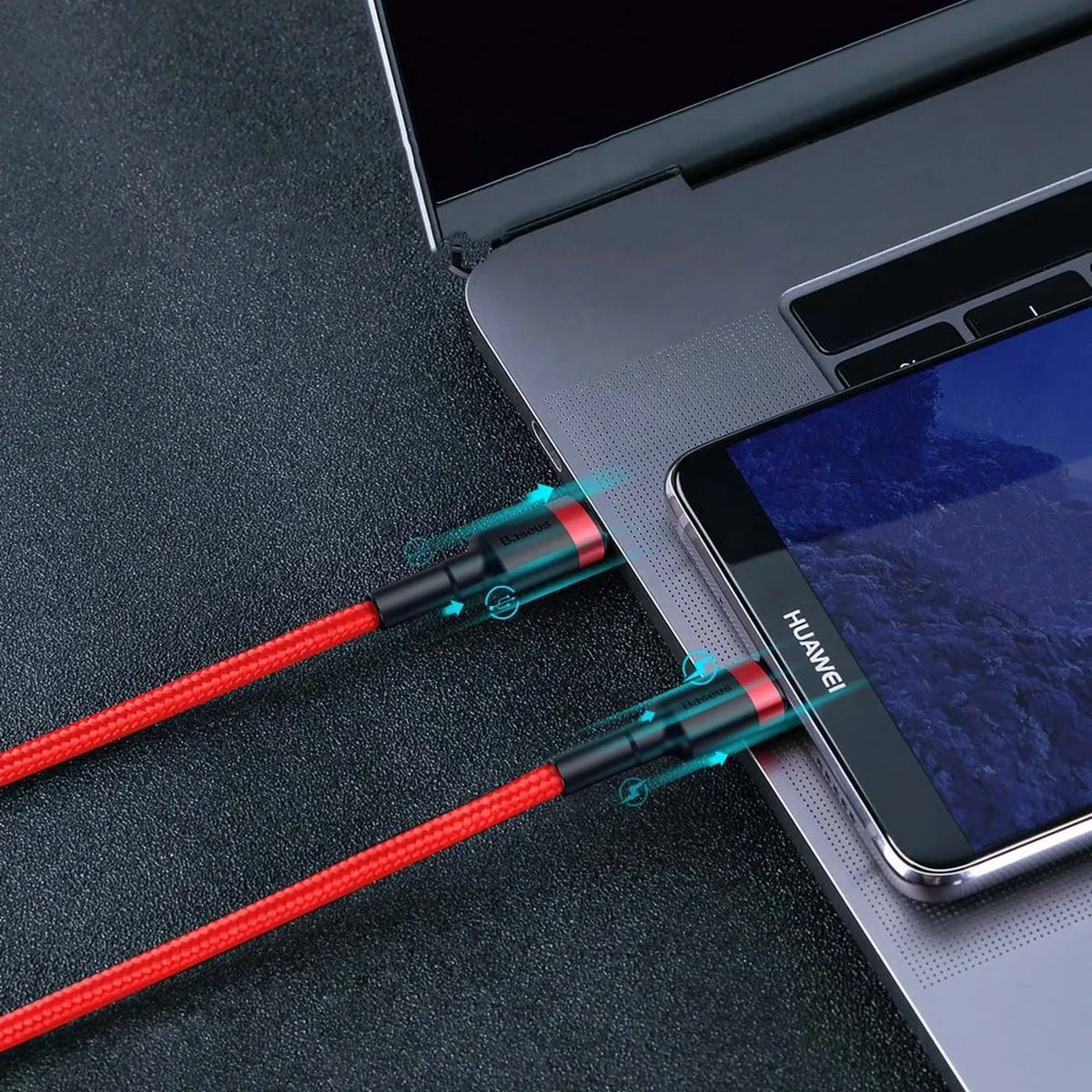 Baseus Cafule USB-C Kabel 60W PD2.0 1m - Rood