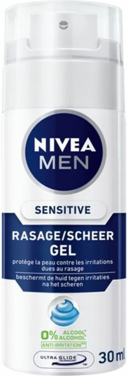 NIVEA Men Sensitive Scheergel Mini - 10x30ml