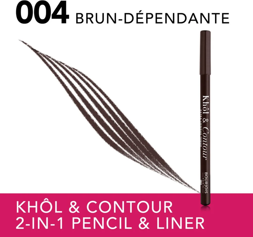 Bourjois Khol & Contour Oogpotlood 004 Brun-Dépendante - 1.2g
