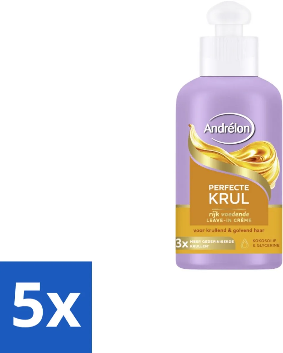 Andrélon Perfecte Krul Leave-In Crème 200ml - 5 Stuks