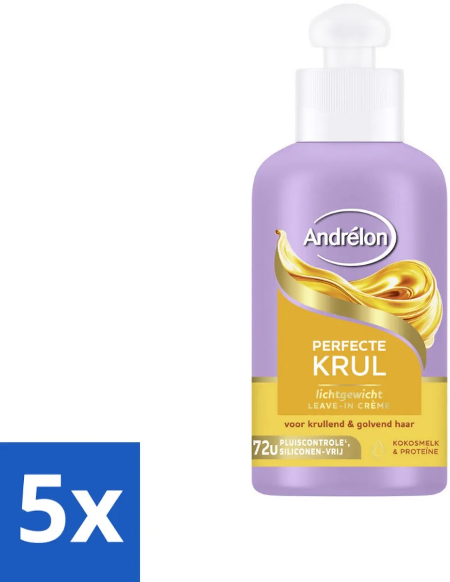 Andrélon Perfecte Krul Leave-In Crème 200ml - 5 Stuks