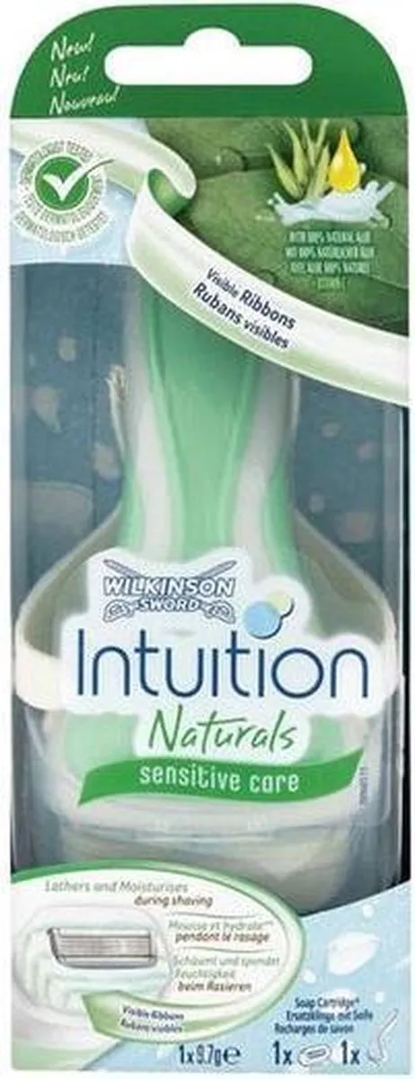 Wilkinson Sword Intuition Sensitive Care Scheerapparaat - 4 Bladen Groen/Wit