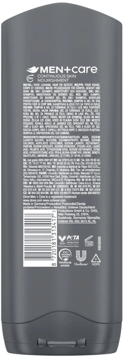 Dove Men+ Care Clean Comfort Douchegel 250ml - 6 Stuks