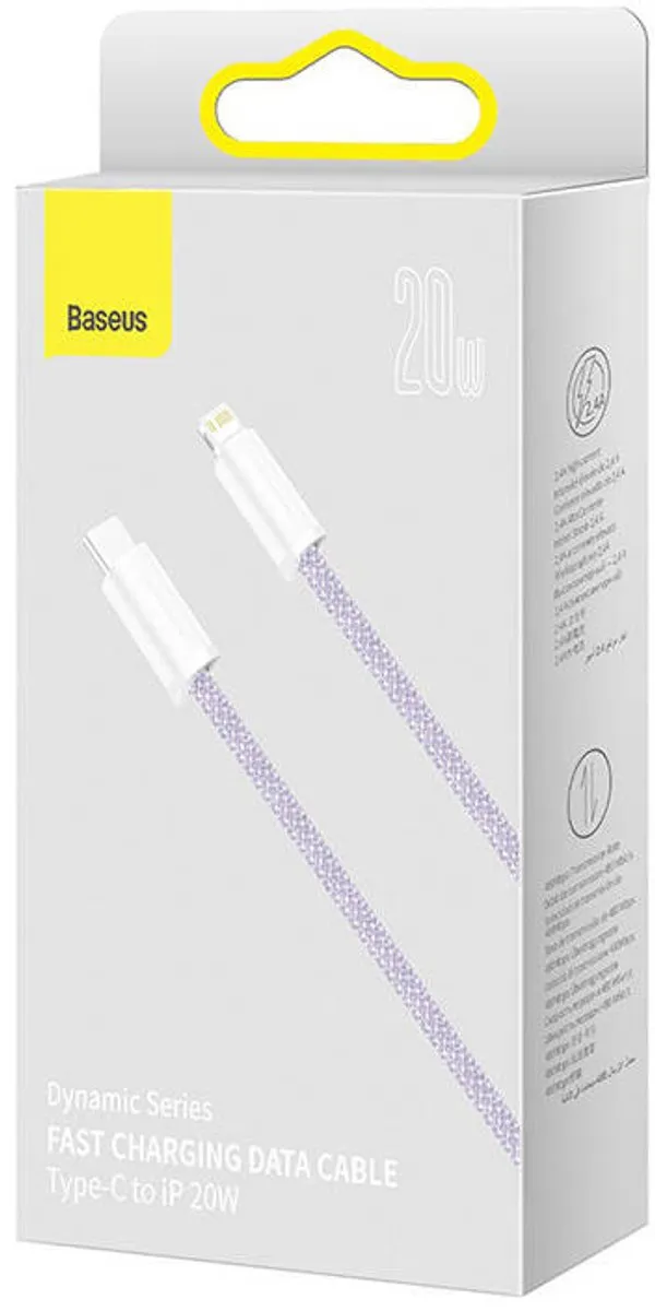 Baseus Dynamic Series USB-C naar Lightning Kabel 20W 2m - Transparant