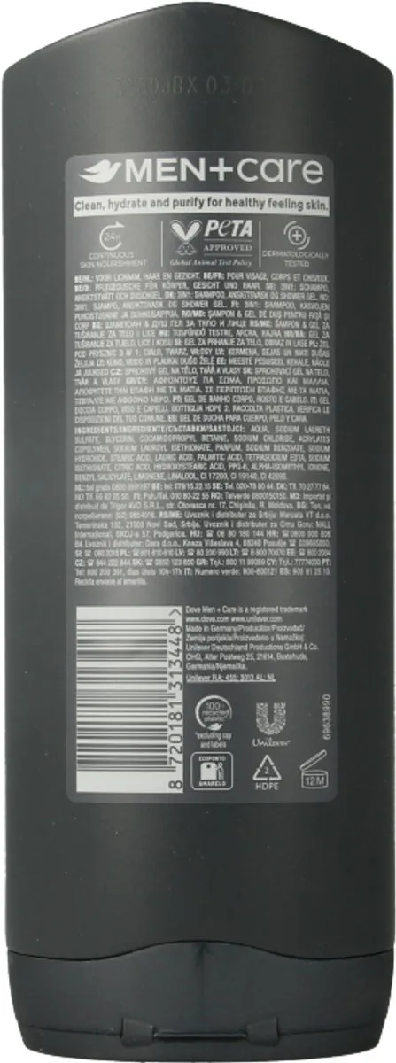 Dove Men+ Care Clean Comfort Douchegel 400ml