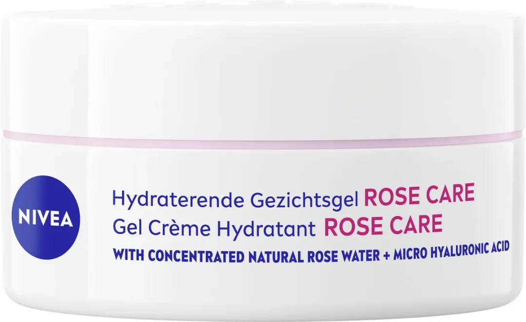 NIVEA Hydraterende Gezichtsgel Rose Care - Moisturizer met Rozenwater & Hyaluronzuur - Hydraterend Gel - 50ml