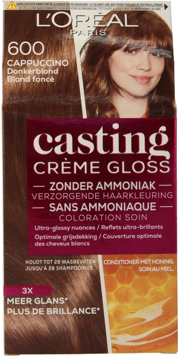 L'Oréal Paris Casting Crème Gloss 600 Donkerblond - Semi-permanente haarkleuring 1030ml