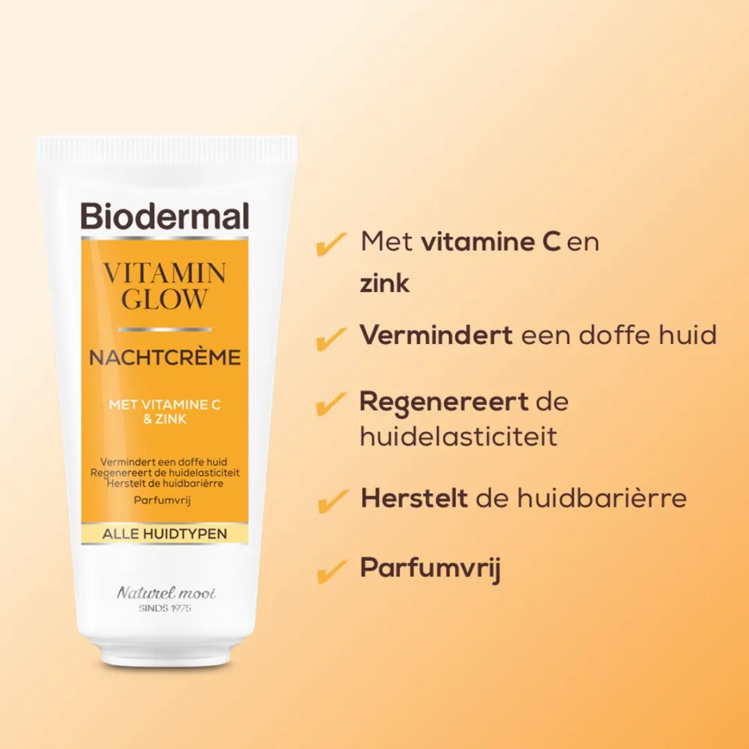 Biodermal Vitamin Glow Nachtcrème 50ml - afbeelding 6 van 6