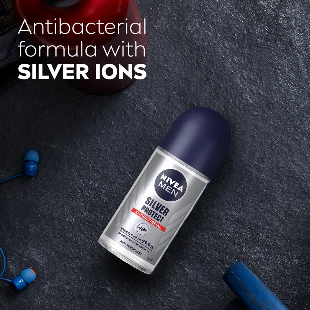 NIVEA Men Silver Protect Deo Roller - 6x50ml