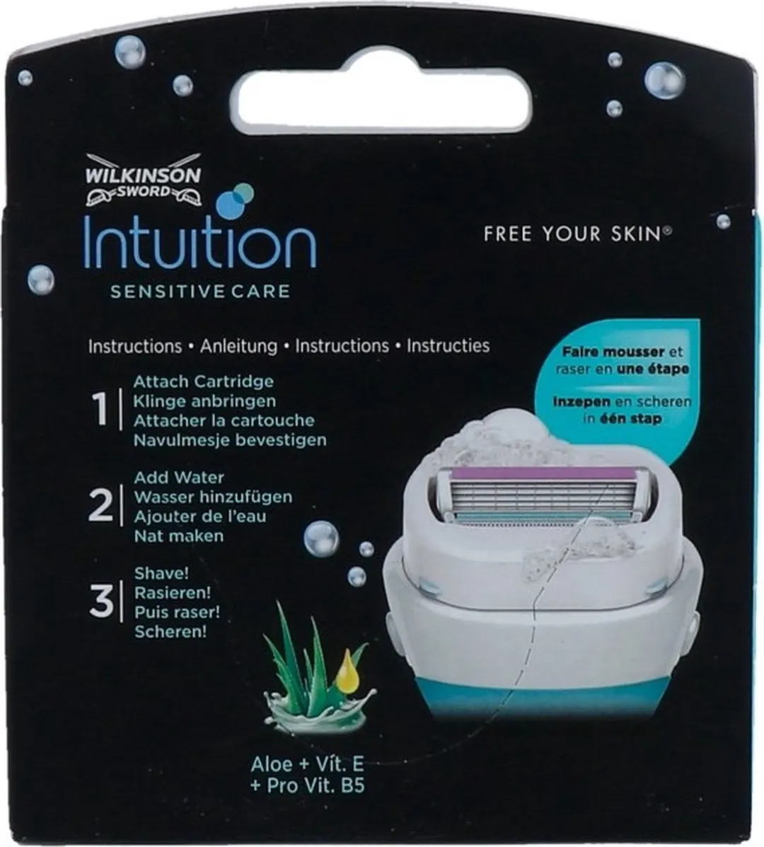 Wilkinson Sword Intuition 2-in-1 Sensitive Care Navulmesjes - 4 Stuks - afbeelding 12 van 12
