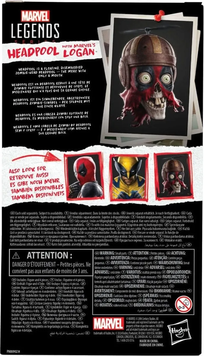 Hasbro Marvel Legends Deadpool & Wolverine Headpool Action Figuur - 15cm - Multi - afbeelding 4 van 6