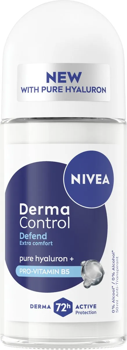 NIVEA Derma Control Defend Anti-Transpirant Roller - 300ml (6x50ml)