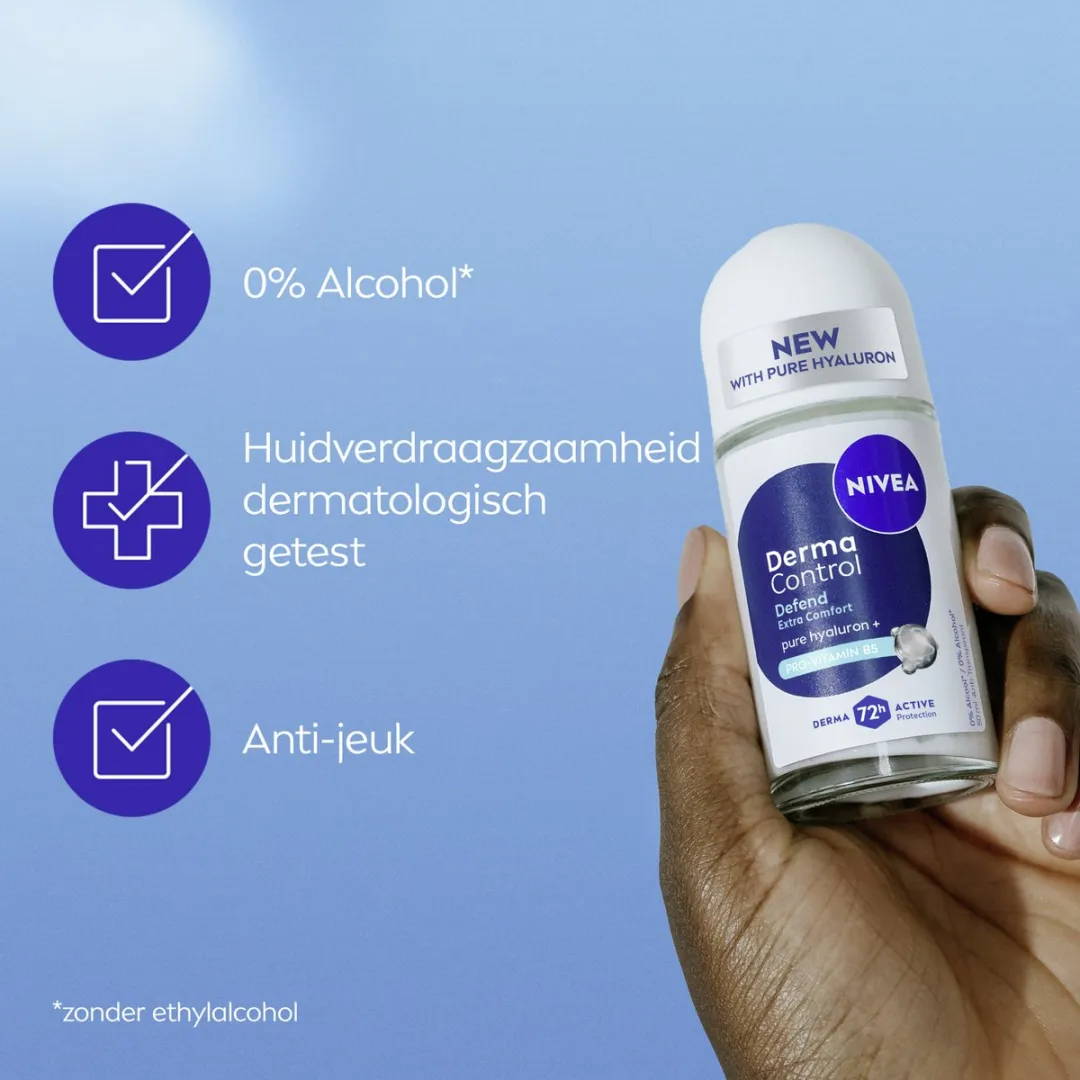 NIVEA Derma Control Defend Anti-Transpirant Roller - 300ml (6x50ml)