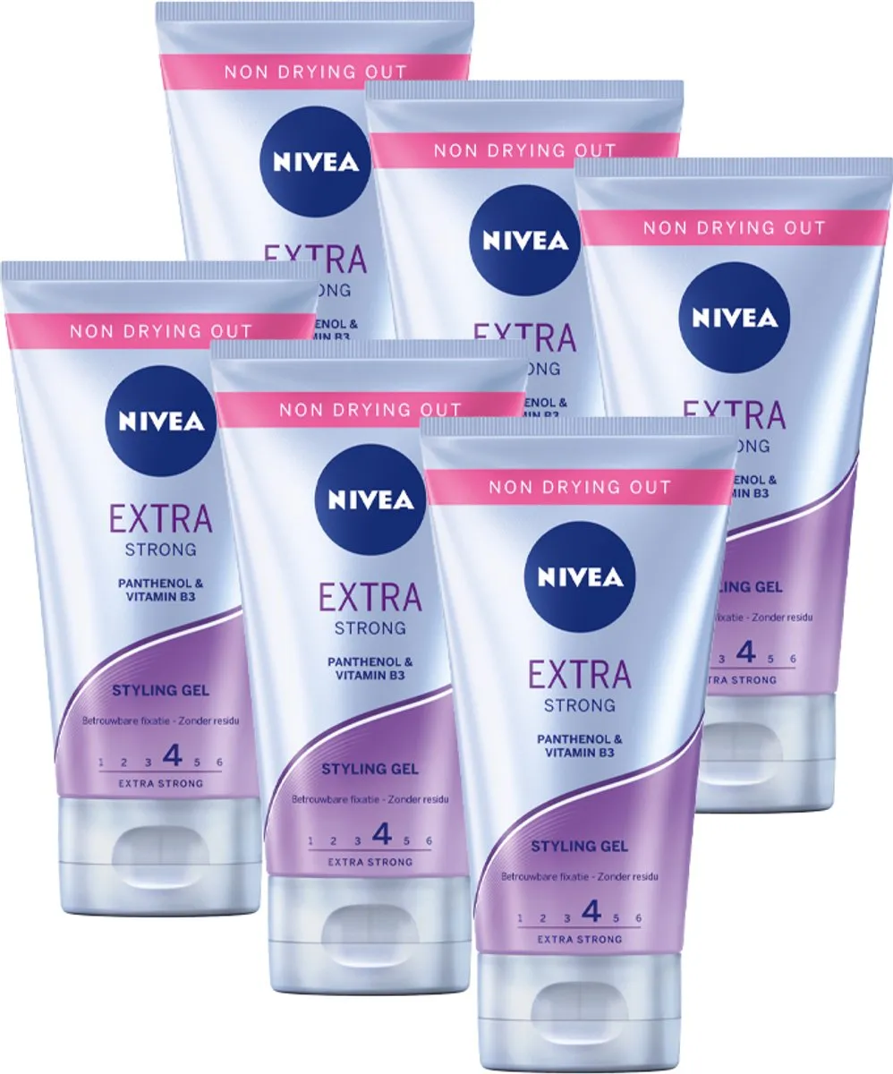 NIVEA Extra Strong Styling Gel - 6x150ml