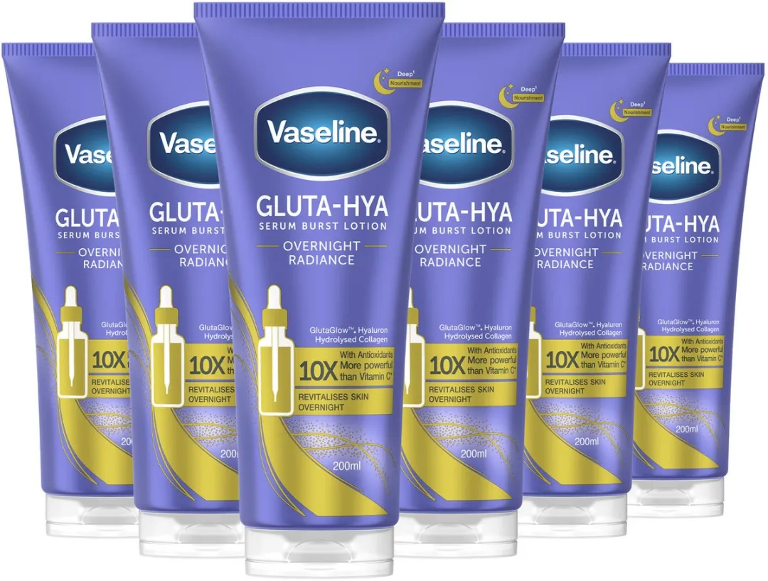 Vaseline Gluta-Hya Serum Burst Overnight Lotion