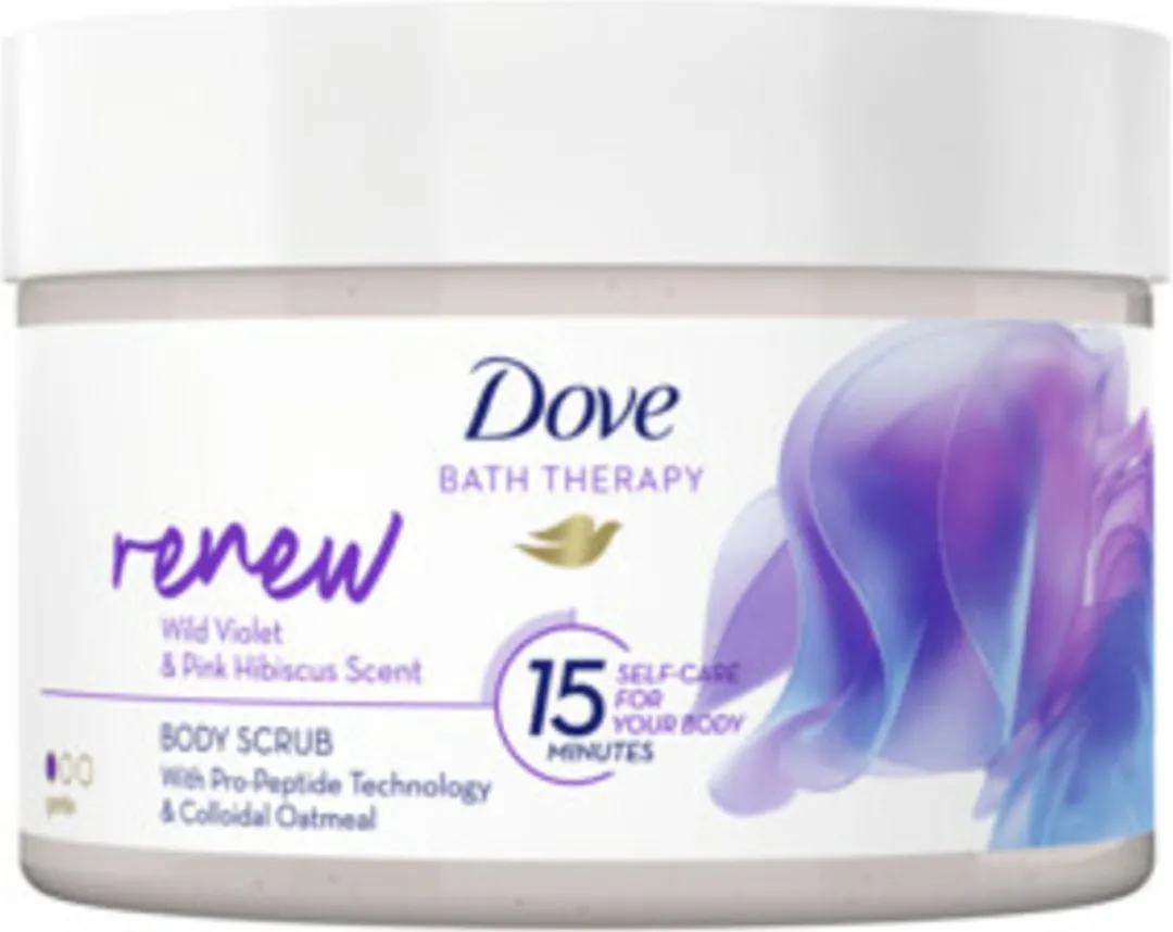 Dove Body Scrub Renew Pink Violet 295ml - 6 Stuks