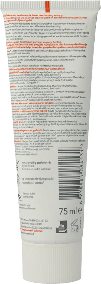 Elmex Anti-Cariës Peuter Tandpasta 75ml
