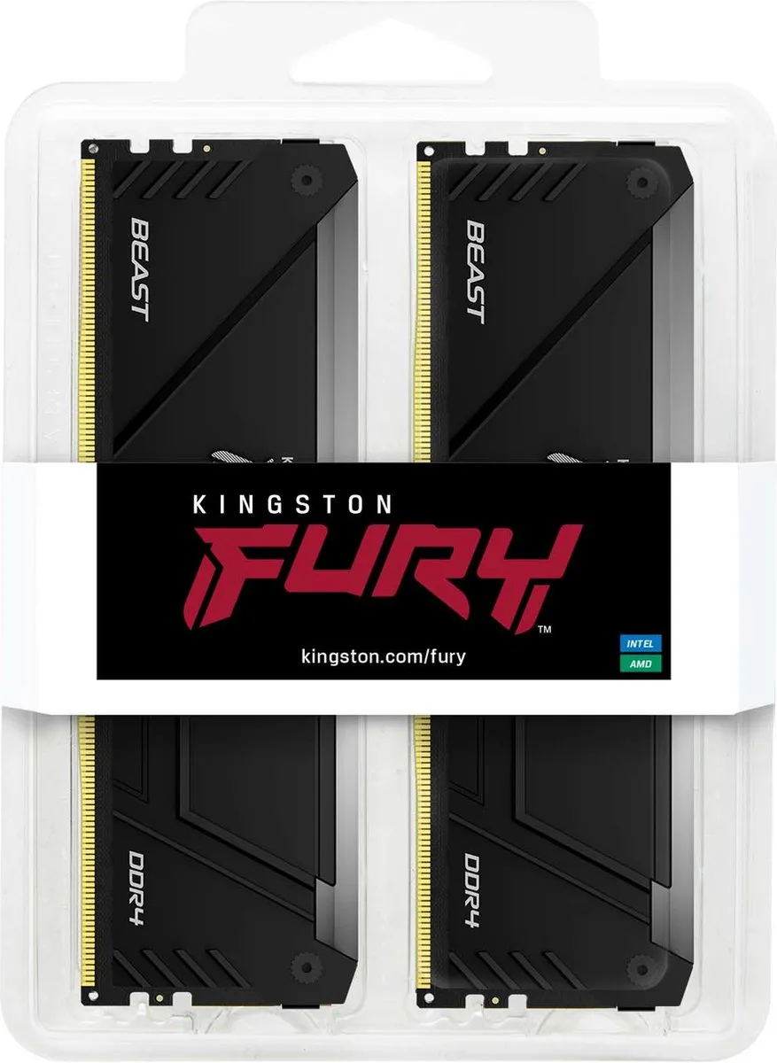 Kingston Fury Beast KF436C17BB2AK2/16 DDR4 RAM 16GB 3600MHz 2x8GB RGB