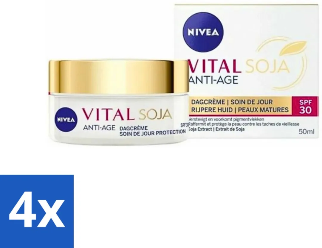 NIVEA VITAL Soja Dagcrème SPF 30 - 200ml (4x50ml)