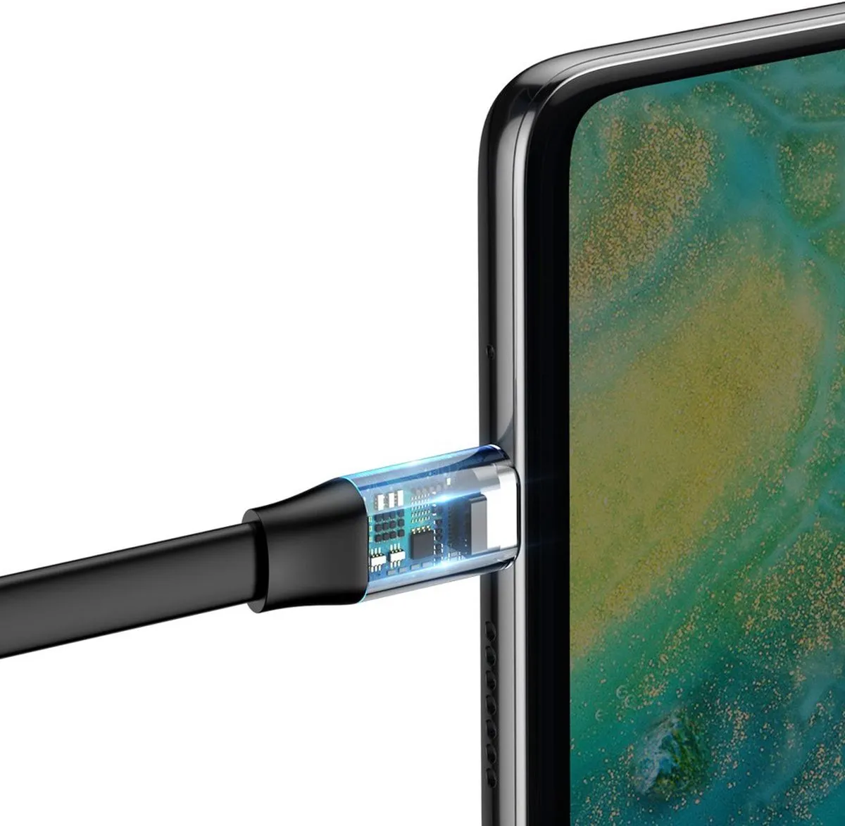 Baseus USB/USB-C SuperCharge Kabel 5A 40W QC3.0 - 23cm Grijs