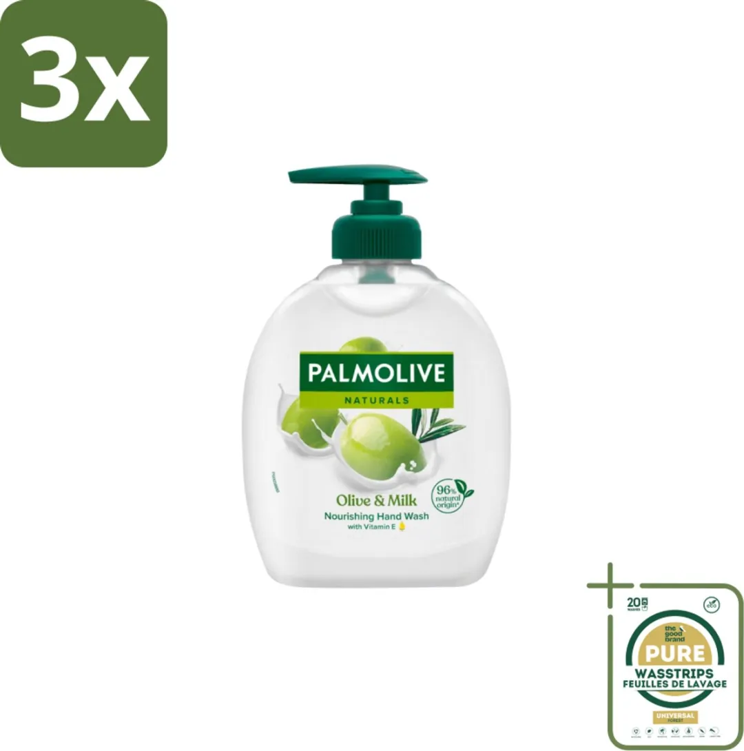 Palmolive Handzeep Naturals Olijf Melk 300ml - 3 Stuks