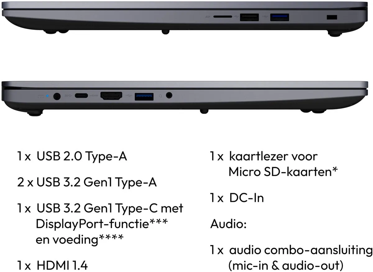 Medion Avantum 17 E1e Laptop - Intel N100 - 4GB RAM - 128GB SSD