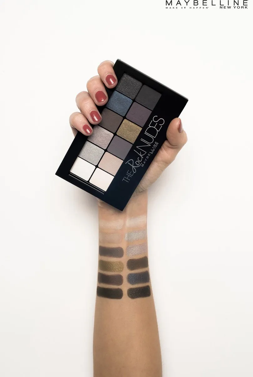 Maybelline The Rock Nudes Palette Oogschaduw - 12 Kleuren - afbeelding 6 van 6