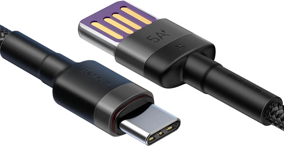 Baseus Cafule USB-C Kabel 40W QC3.0 1m - Zwart