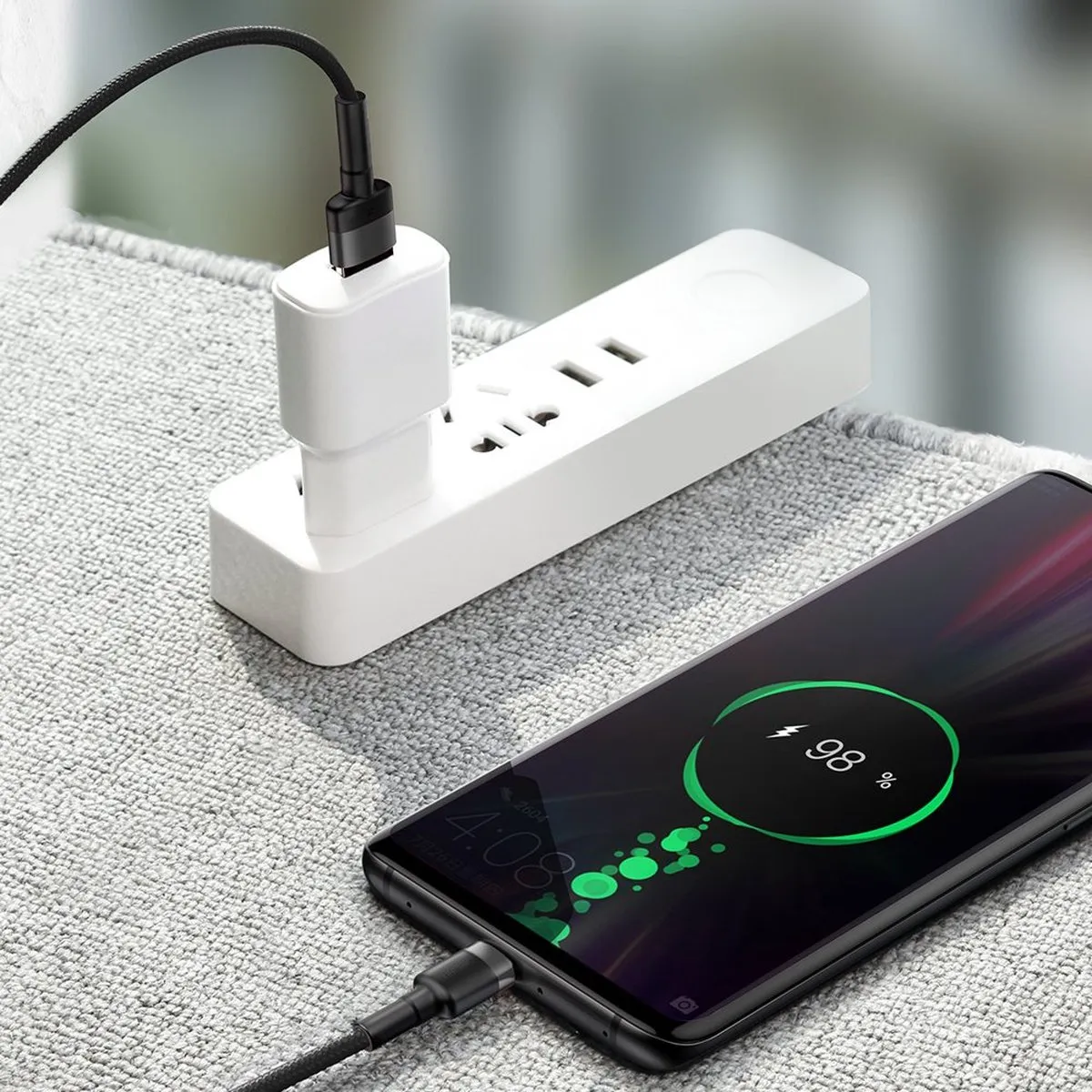 Baseus Cafule USB-C Kabel 40W QC3.0 1m - Zwart - afbeelding 6 van 6