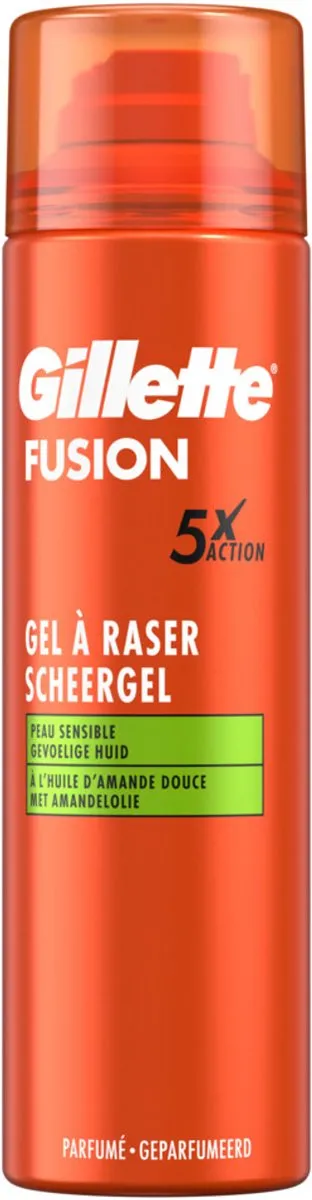 Gillette Fusion 5 Sensitive Scheergel 200ml - 3 Stuks