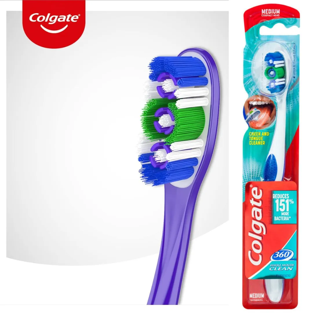Colgate Whole Mouth Clean 360° Medium Tandenborstels - 3 Stuks