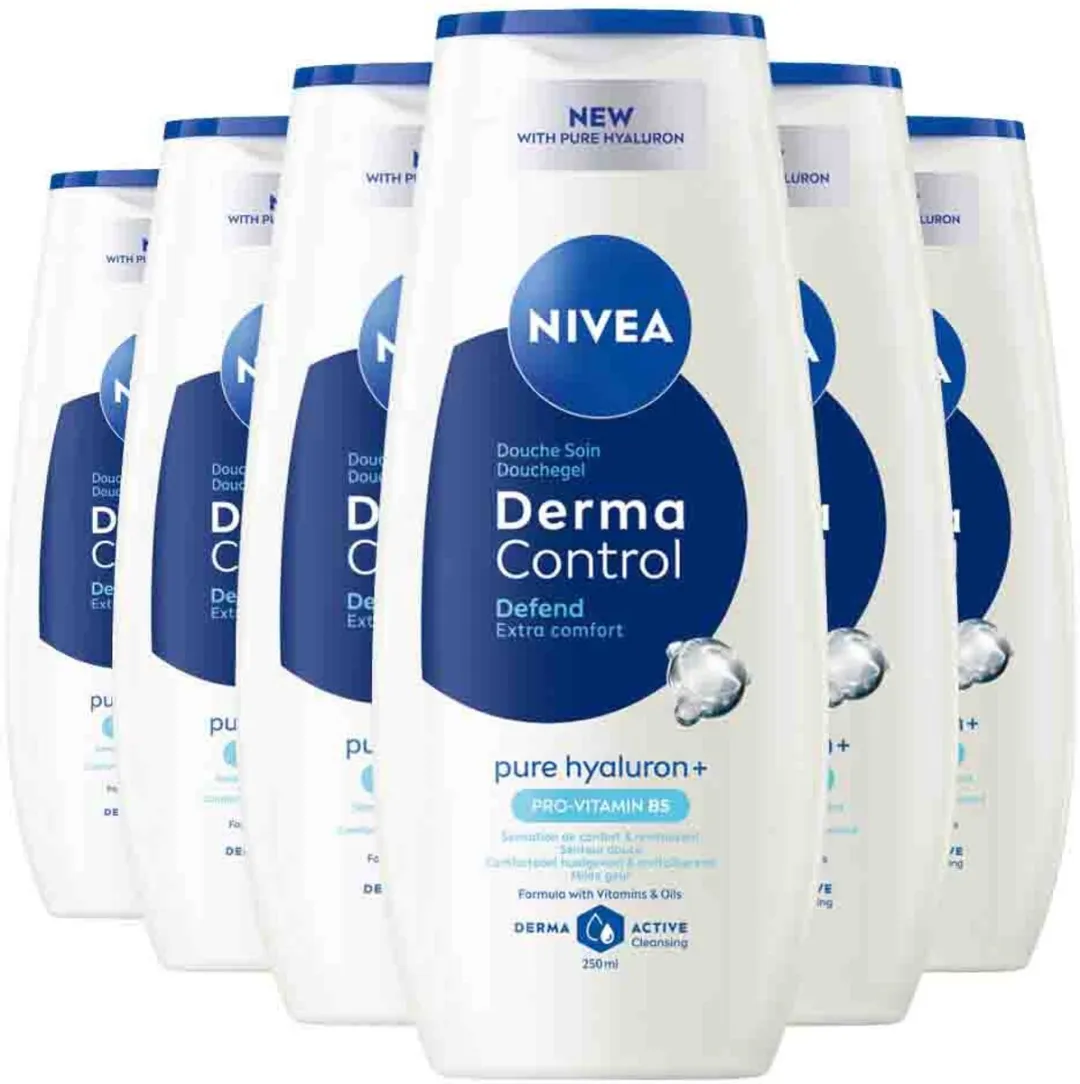 NIVEA Showergel Derma Control Defend - 6x250ml