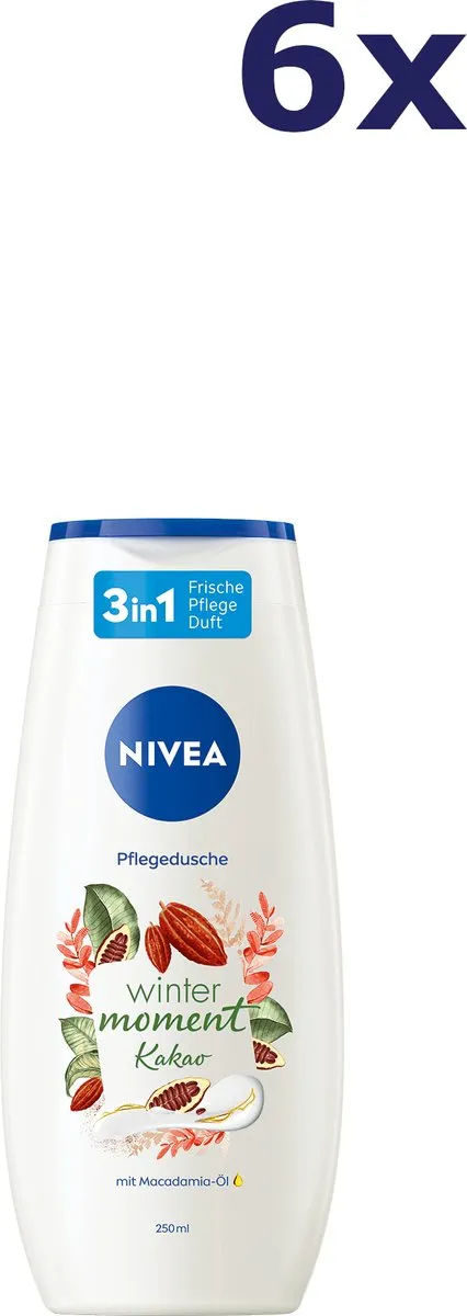 NIVEA Winter Moment Cacao Douchecrème - 6x250ml