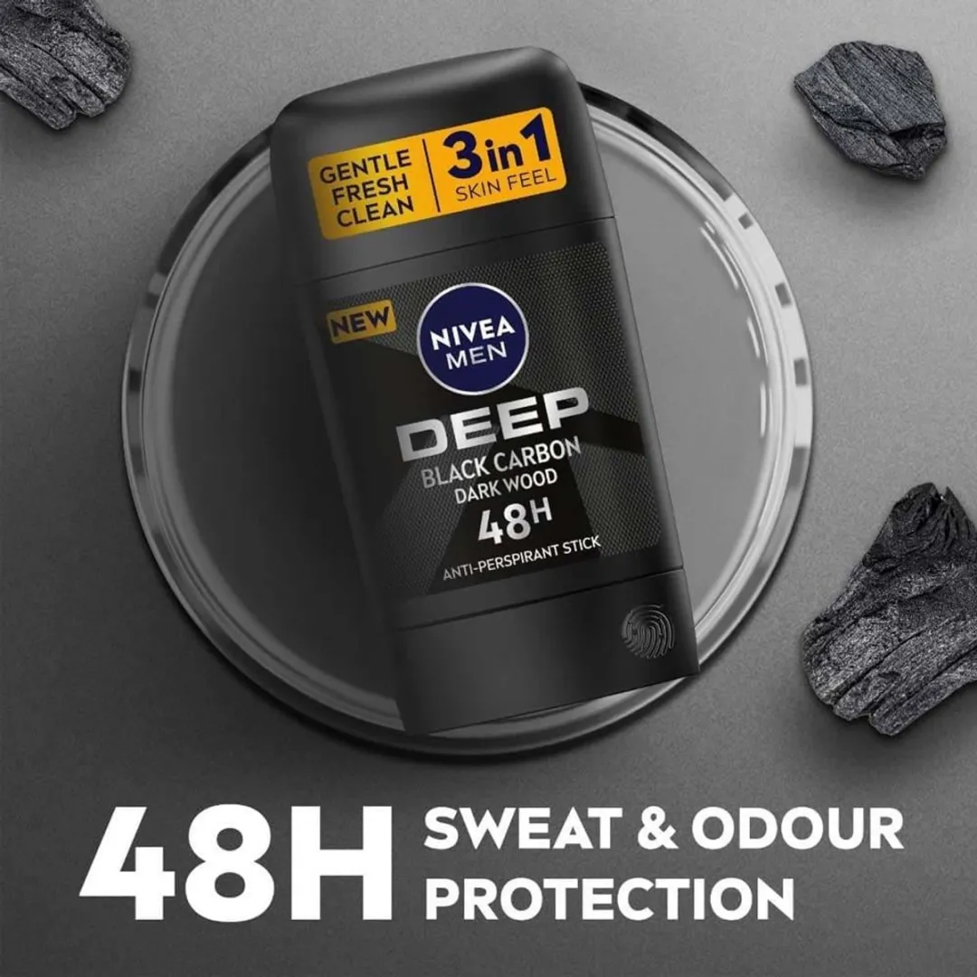 NIVEA Men Deep Black Carbon Deo Stick - 6x50ml - afbeelding 6 van 6