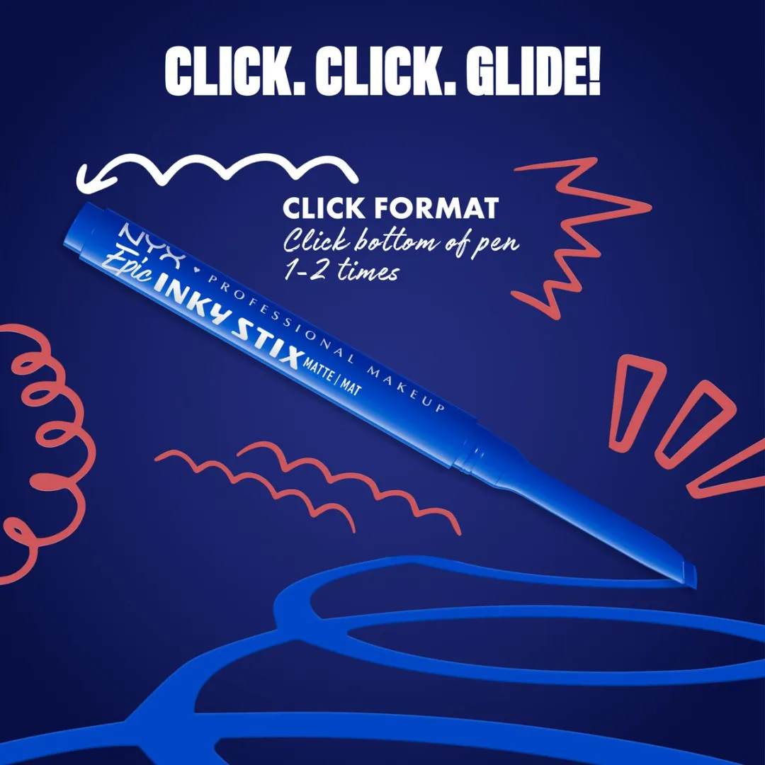 NYX Epic Inky Stix Eyeliner Cobalt Click - afbeelding 6 van 6