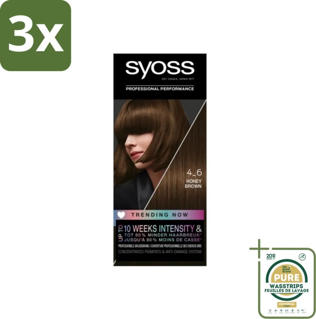 SYOSS Haarverf 4-6 Honey Brown 300ml