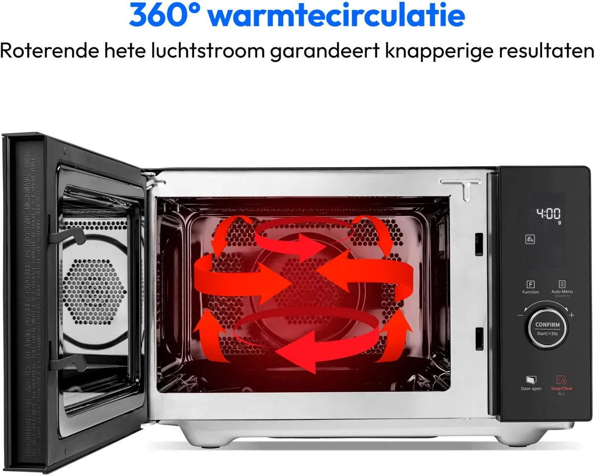 Medion MD1204 Magnetron 25L - 900W - 11 Programma's - Zwart - afbeelding 6 van 6