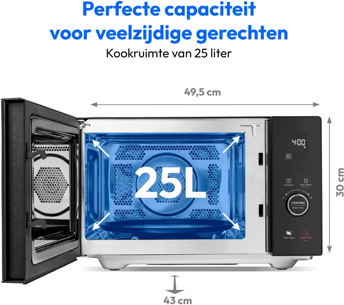 Medion MD1204 Magnetron 25L - 900W - 11 Programma's - Zwart