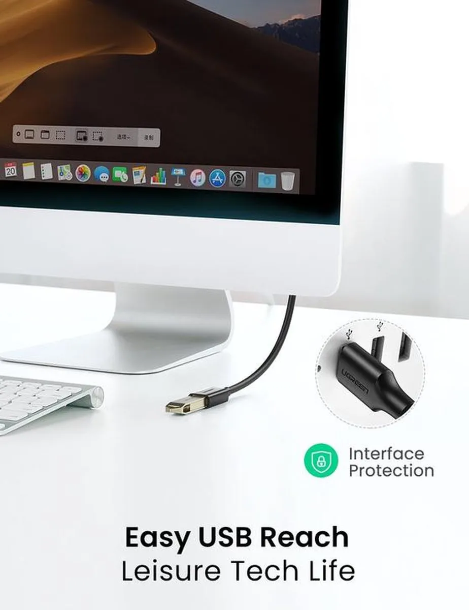 Ugreen USB 3.0 Verlengkabel 5Gbps 1m - Goud